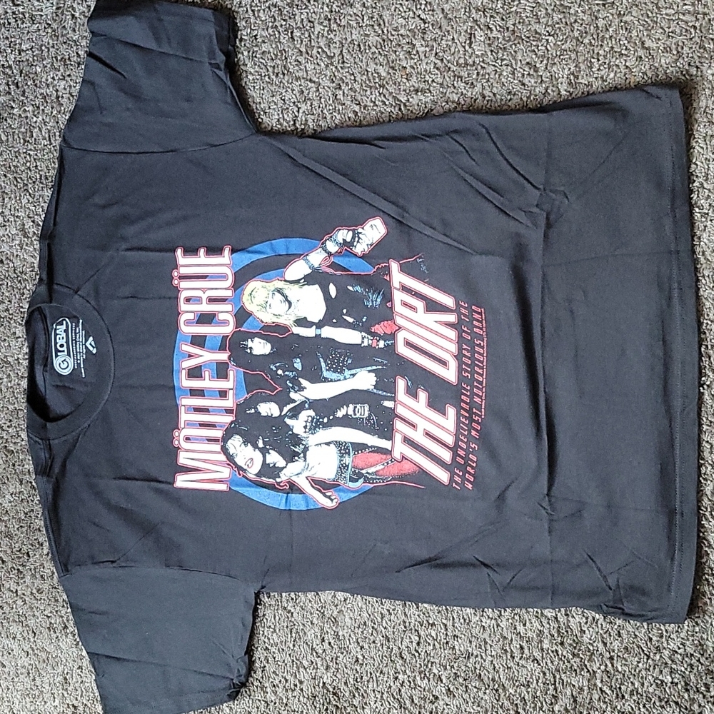 Motley Crüe the dirt black t shirt Large